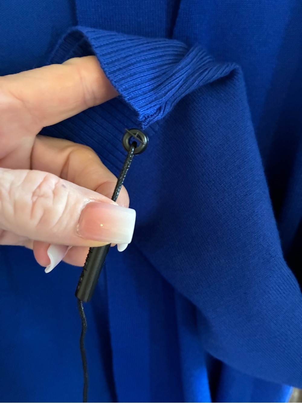 NWOT Calvin Klein Open-Front Three Quarter Sleeve Cardigan in Cobalt Blue - Picture 3 of 6